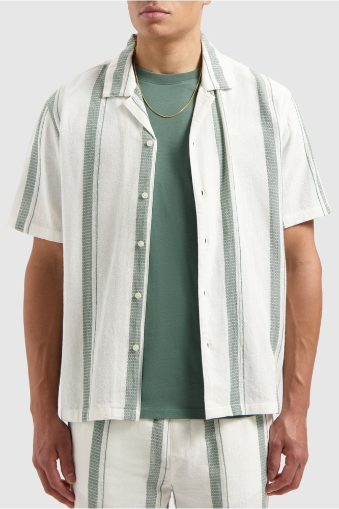 CUBAN COLLAR SHIRT 25010217 45 OFF WHITE
